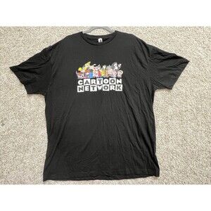 Cartoon Network Shirt Mens size 2KL Black TV Dexter Bravo Courage Bill Mandy